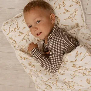 Makemake Organics GOTS Certified Organic Cotton Nap Mat with Detachable Pillow for Kids Soft Sleeping Bag for Toddlers, Boys, Girls - Ideal for Daycare, Preschool, Kindergarten