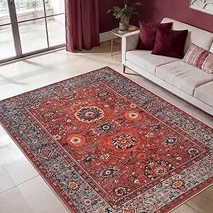 Keen Home Design 3x5 Rug - Machine Washable Entry Rug with Non-Slip Backing, Ideal for Enteryway, Kitchen, Bathroom, Laundry Room - Vintage, Easy Clean, Durable, Low Pile Rug - (3' x 5')