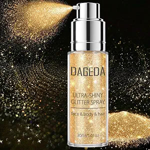 DAGEDA Gold Body Glitter Spray,30ML Loose Glitter Hairspray Body Shimmer