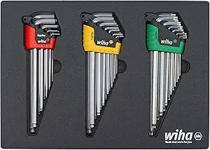 Wiha 66979 35 Piece ErgoStar L-Key Tray Set - Hex Metric, Hex SAE, Torx