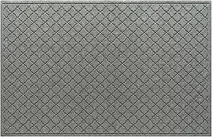 WaterHog Cordova Front Door Mat Indoor Outdoor Entrance, Absorbent All-Weather Doormat with Non-Slip Rubber Backing, Dirt & Moisture Trapper, Low Profile Easy Clean Made in USA 45.5"x70.5" Medium Grey