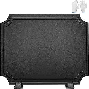 INNO STAGE 20 Inch Fireback for Fireplace- Iron Fireplace Back Plates with Feet, Fireplace Wall Protection, Fireplace Heat Reflect, Black