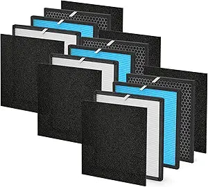[3 SETS]10L Pro Replacement Filter Set Compatible with Okaysou Air Purifier Filters and Aiibot-A300, 5-Stage Airmax 10L Pro Filter, 3X H13 HEPA and 3X Carbon Filters 3X Sliver HEPA and 6X Pre-filter