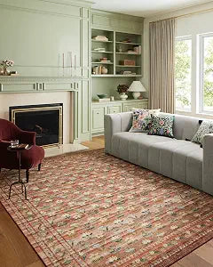 Loloi Rifle Paper Co Courtyard Terracotta 2'-3" x 3'-9" Accent Rug