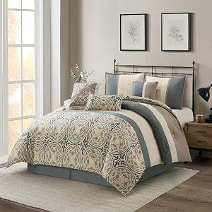 Stratford Park Multi-Color Bed Sets Queen with Comforter, 7 Piece Bedding Sets & Collections, Comforter Set, Matching Pillow Shams & Bedskirt