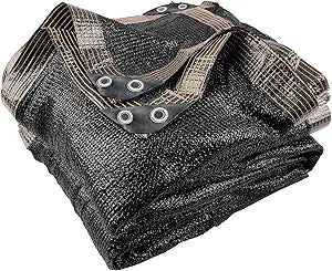 90% 20 X 30 FT Black Shade Cloth, Outdoor Woven Sun Shade with Grommets, Durable Breathable Netting Shading Antifreezing for Patio, Garden, DIY Home, Plants Cover, Greenhouse, Dog Kennel