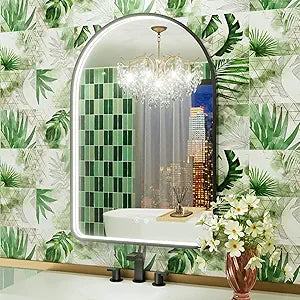 24x36 Inch LED Mirror for Bathroom with Lights, Adjustable 3000K/4500K/6000K, Wall Mounted Black Arched Lighted Bathroom Vanity Mirror, Stepless Dimmable, Anti-Fog, Memory Function