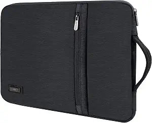 LONMEN 9.7-10.5 Inch Laptop Sleeve 360-Degree Protection & Water-Resistant, Retractable Handle Computer Case for iPad 10th/9th Gen & iPad mini & Galaxy Tab A9/S9 FE, Dark Grey
