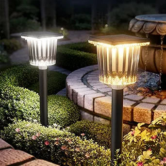 Super Bright Solar Pathway Lights Outdoor Powered 8 Pack,Adjustable Warm&Cool White,Waterproof IP65 Solar Garden Decor Landscape Lighting Outside for Front Yard/Walkway/Patio/Driveway/Lawn/Path Light
