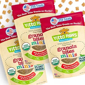 Mini Organic Dog Training Treats  Crunchy, Low Calorie Dog Biscuits  Strawberry & Peanut Butter  Vegan, Human-Grade, No Sugar Added, Made in USA for Small Dogs & Puppies, 3-Pack (24 oz)
