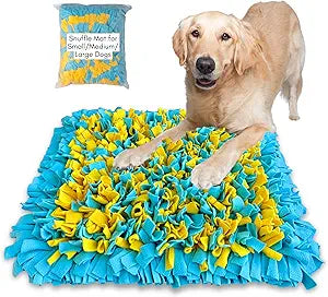 Snuffle Mat for Large Dogs, Slow Feeder Foraging Dog Toy for Stress Relief & Smell Training, Interactive Enrichment to Keep Dogs Busy, for Puppy/Medium/Large Breed, 24x20 Inches