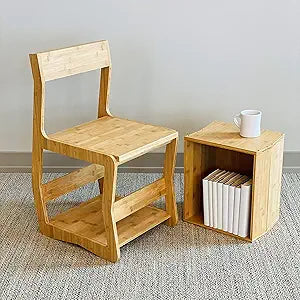 DR. ORGANIZER The TYL Bamboo Storage Chair, one Size, Brown (1702)