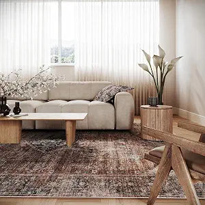 nuLOOM Orielle Rust Medallion Washable Area Rug, 8' x 10'