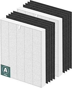 115115 HEPA Replacement Filter A for Winix Plasmawave Air Purifier C535 5300 5300-2 6300 6300-2 P300 AM90 C909 9800,2 x True HEPA Size 21 Filters + 8 x Carbon Pre-Filters