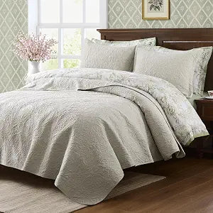 WDCOZY Paisley Quilt Set King Size, Beige Matelasse Lightweight Bedspread, Soft Farmhouse Rustic Coverlet, Spring Summer Vintage Thin Comforter, Country Bedding, 104x90 inches, 3 Pieces