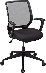 Lorell LLR84868 Executive Mid-Back Work Chair, Black
