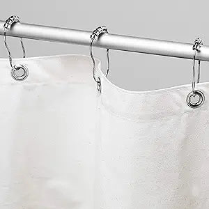 Organic Cotton Shower Curtain Liner - Durable and Breathable Standard Stall Size Shower Curtain - A Stylish Quality Bathroom Drape for Master Bath Tubs, Guest Bathrooms and Dorms - 36"x74", White