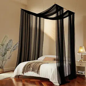 Canopy Bed Curtains Breathable Tulle Decorative Cozy for Kids Canopy Bed Scarf Boys Girls Bed Frame Queen Full Bed