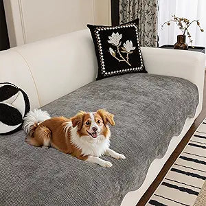 MYSKY HOME Dog Couch Cover, Sectional Couch Covers, Couch Covers for 3 Cushion Couch Sofa Pet Friendly, Sofa Cover Washable, Non-Slip Furniture Protector Futon Covers(Dark Grey, 35"x 83", Only 1 PCS)