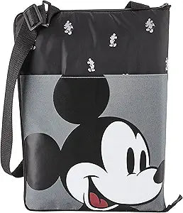 PICNIC TIME Disney Mickey Mouse Vista Outdoor Picnic Blanket and Tote, Foldable Beach and Camping Blanket with Carry Strap and Storage Pocket for Outdoor Adventures, (Black)