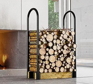 Fire Beauty Firewood Rack Log Holder,Log Storage Holder,Storage Rack,Firewood Stacker for Fireplace Indoor Outdoor(Adjustable)