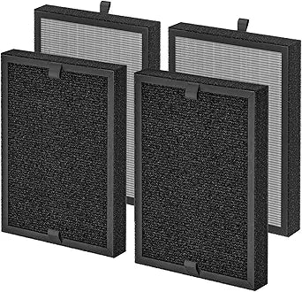 KF250 Replacement Filter, Compatible with Kenmore 1200e Series Air Purifier PM2010, for Rooms up to 1,500 Sq. Ft. 3-in-1 HEPA Filter, 4-Pack