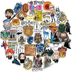 Harry Potter 50ct Vinyl Sticker Pack Hogwarts, Tablet, Indoor & Outdoor