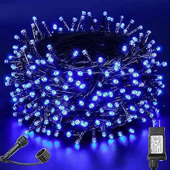 BlcTec Long Christmas Lights Indoor Outdoor, 500 LED 174FT UL Certified Christmas Tree Lights with 8 Lighting Modes, Waterproof, Timer, Memory Function for Trees, Yard, Party, Xmas Decorations, Blue