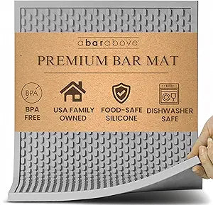 Premium A Bar Above Heavy Duty Bar Mat, Food Safe Silicone Mat, Mats for Bartending and Coffee, Commercial Strength Bartender Accessories, Dish Drying Mats for Kitchen Counter, Barista Accessories