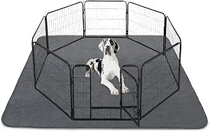 Washable Pee Pads for Dogs,Dog Pee Pads for Puppy Playpen,Puppy Kennel,Dog Crate-Quick Heavy Absorbency,Waterproof,Nonslip,Ideas for Pet Supplies,Gray,54"x54"