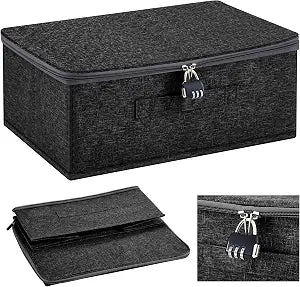 Briwooody Discreet Lockable Toy Bag,Black,15 X 10 X 6.3 In