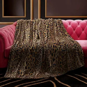 Baby Phat Oversized Plush Throw Blanket 60" x 70", Leopard