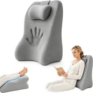 Couch Wedge Pillow for Sofa  Sloped Support Cushion for Yoga, Reading, Lounging & Nighttime Rest, Designed for Everyday Comfort and Easy Home Use (Light Gray)