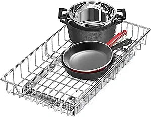 SIMPLE HOUSEWARE Under Cabinet Pull Out Sliding Shelf Drawer Organizer, 21" D x 11" W