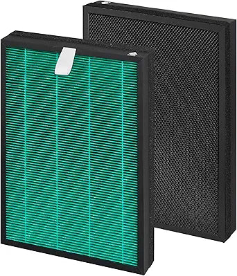 2 Counts Breshair C3500 Replacement Filters Compatible with LUFTRUM C3500 Air Purifier, 3-in-1 Filtration with Activated Carbon