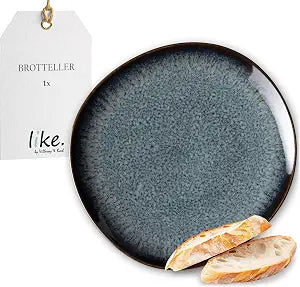like. by Villeroy & Boch Lave Gris Bread Plate, Gray, 6.75 Inch