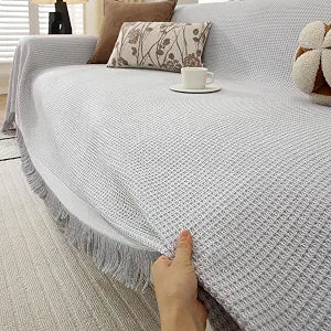 YDKGL Washable Couch Covers for 3 Cushion Couch Sofa Cover Grey 91"x134"