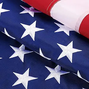 American Flag 5x8 FT Outdoor - American Flags for Outside, Deluxe US Flag 5 x 8 Heavy Duty Outdoor with Luxury Embroidered Stars, Brass Grommets and Sewn Stripes, Deluxe 5x8 FT American Flag