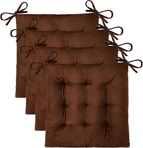 OVOV 4 Pack Chair Cushions for Dining Chairs 15.5"x15.5" Coffee