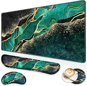 Canjoy Desk Mat with Wrist Rest, Keyboard and Mouse Pad Wrist Support Pad
