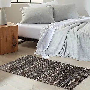 Calvin Klein CK029 Captivating Mocha 3'2" x 5' Area Rug - Easy Clean, Non Shedding, Bed Room, Living Room, Dining Room, Kitchen (3' x 5')