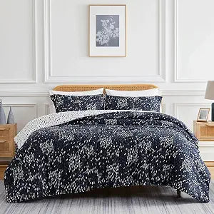 Oversized Twin Bed Comforter Set, Down Alternative Comforter, Blue Bedding