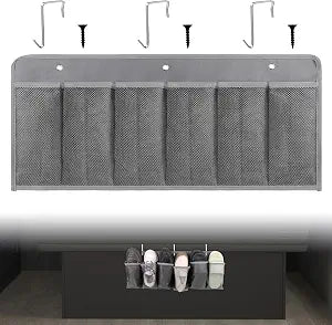 RVZONE RV Shoe Pockets 6 Large Pockets, Hanging Organizer with Sturdy Hooks