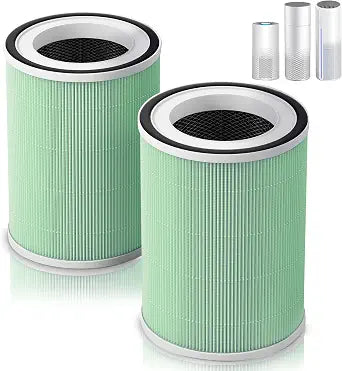2 Pack Pet Filter Replacement,Compatible with Afloia KILO, KILOPLUS, KILOPRO, MIRO,MIRO PRO and MORENTO MR-Kilo, Kalo Air Pur ifier, 360 4-Stage Filtration, Green