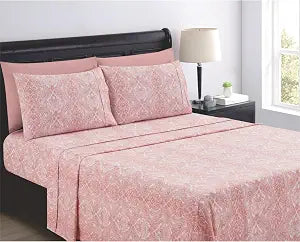 Home 6 PC Paisley Sheet Set Soft Pink Twin