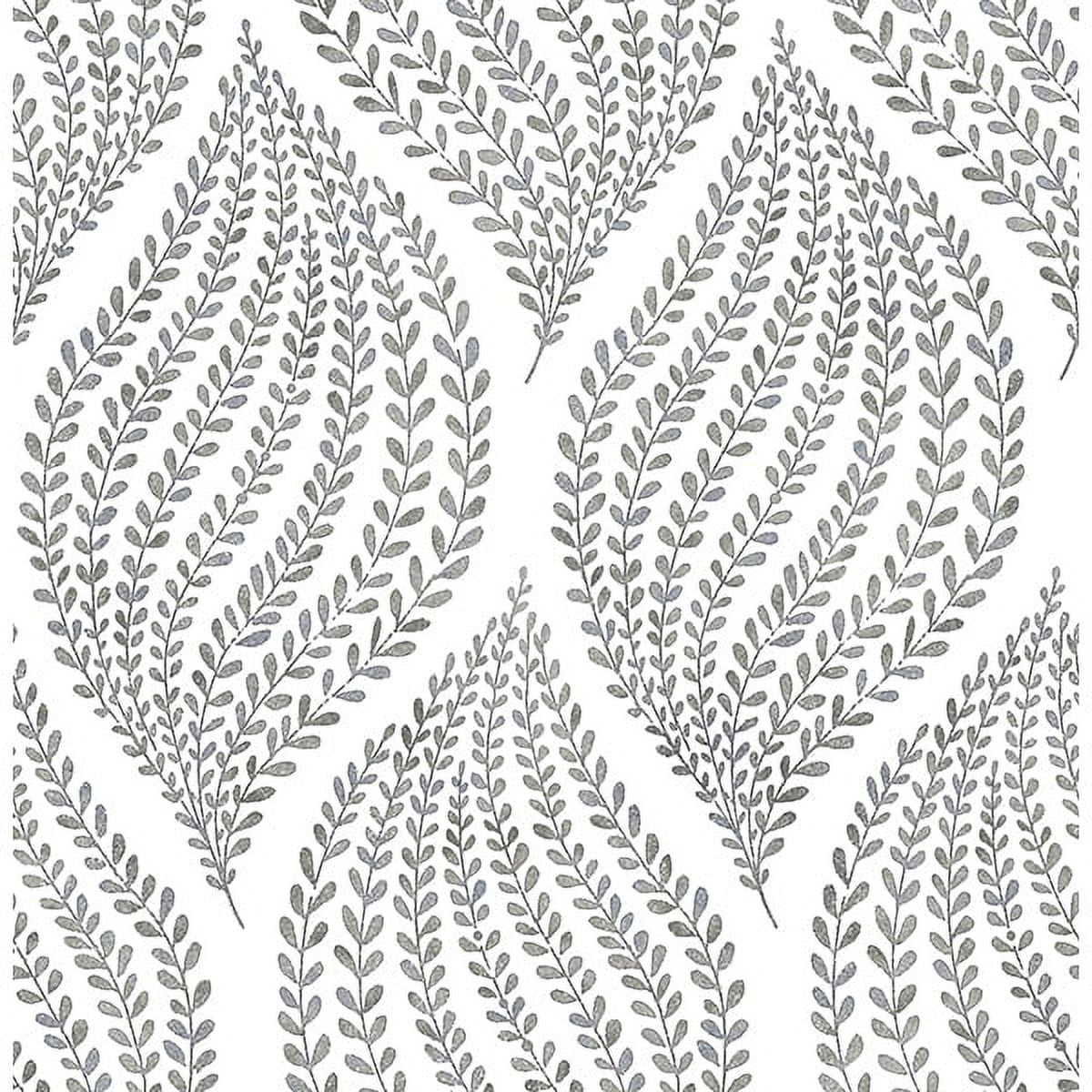 A-Street Prints Arboretum Fog Leaves Unpasted Non Woven Wallpaper, 20.5-in by 33-ft, 56.4 sq. ft.
