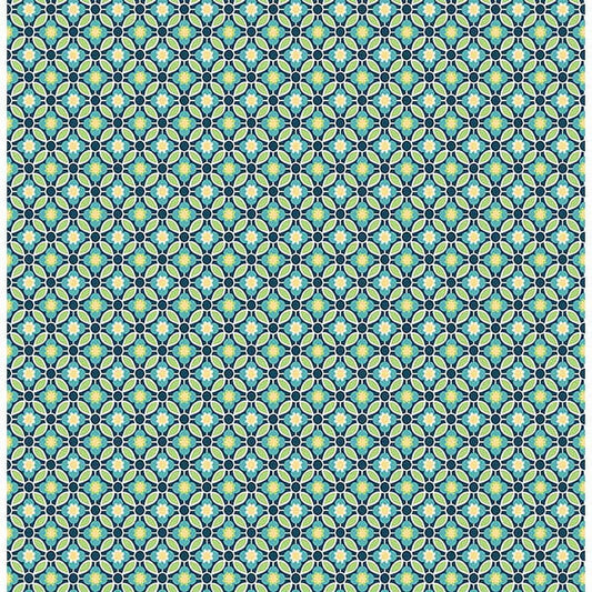 A-Street Prints Audra Blue Floral Wallpaper