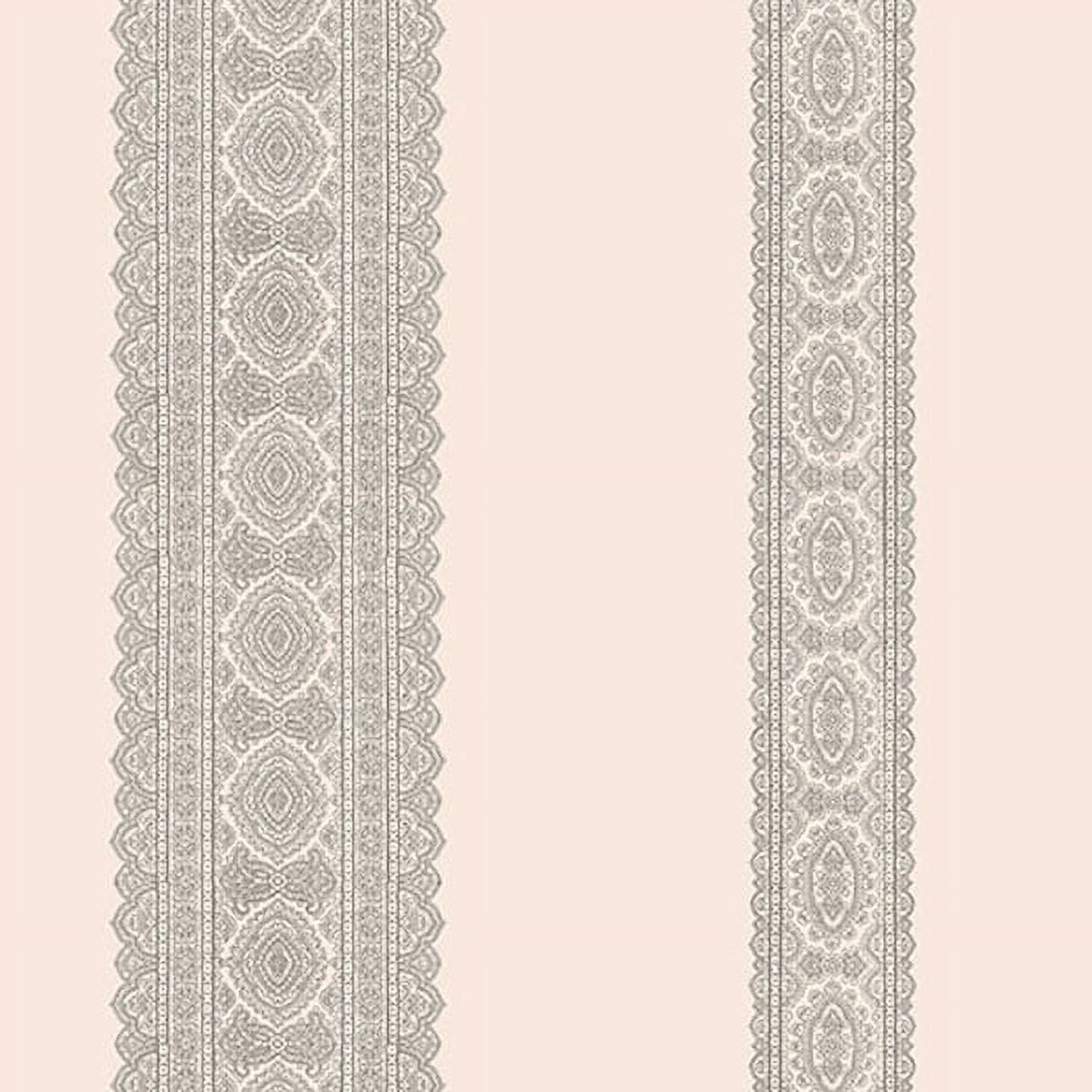 A-Street Prints Brynn Grey Paisley Stripe Wallpaper