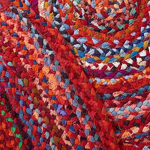 SAFAVIEH Braided Round Rug 3', Rust & Multi BRD452P