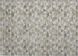 Addison Rugs Chantille ACN612 Taupe 1'8" x 2'6" Indoor Outdoor Area Rug, Easy Clean, Machine Washable, Non Shedding, Bedroom, Living Room, Dining Room, Kitchen, Patio Rug